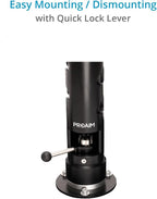 PROAIM Telescopic 27"- 42" Bazooka with Euro/Elemac Mount & Quick Lock Lever. for Camera Dolly/Slider/Jib/Crane Setup. Payload up to 200kg / 441lb. (BZ-286-00)