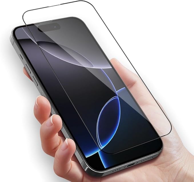 Full Edge Coverage 9H+ Glass 2 Pack+2 Camera lens cover for iPhone 16 Pro Max Screen Protector (12FT Military Grade Shatterproof) for 16 ProMax Tempered HD Clear Anti-Scratch 6.9