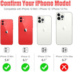 AGVEE 3+3 6 Pack for iphone 12 Pro/12/12 Mini/11 Pro Max/11 Pro/11 Camera Lens Cover Protector, Bling Diamond & Bling Glitter Metal Ring 9H Tempered HD Glass Camera Protector, Bling-Red