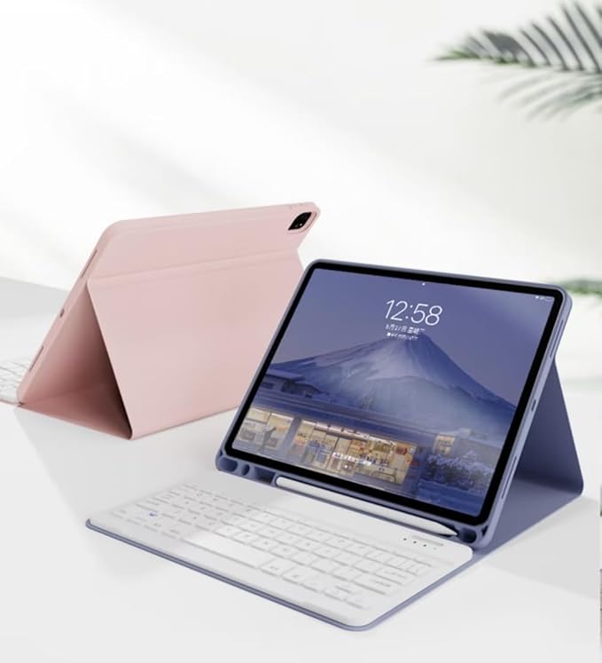 Rainbow Backlit Keyboard Case for iPad Pro 13 inch (M4) 2024 with Mouse and 7 Colors RGB Colorful Backlight Magnetic Detachable Bluetooth Keyboard Cover,Dark Green+White
