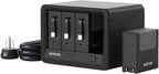 Gitryin 12-in-1 Desktop Charging Station with 3 Retractable Type-C Chargers and 1 Lightning Charger, 40W USB-C Power Strip with Flat Plug, Extension Cord with 1020J Surge Protection for Home Office