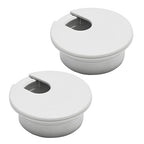 Desk Grommet 1-3/8" (35 mm), Desk Cord Hole Cover, Cable Grommet ABS Plastic, Desk Hole Grommet for Office and Home Table Cable, Detachable Cable Cord Organizer (Light Grey 2 Pcs)