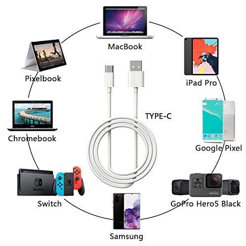 2Pack 10ft Long Type C Charger Cable Cord Long USB C Cable for Samsung Galaxy S21 S20 S10 S10E S9 S8 Plus Type C to A Cable Fast Charging Cord Phone Charger for Note 20 10 10+ Note9 8 Type C Cable