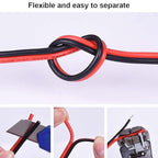 10 Gauge Wire 20FT Tinned Copper Wire-2 Conductor Parallel Wire Insulated Stranded Wire for Solar Panel Car Audio Automotive, Low Voltage Electrical Wire for LED Lighting (10AWG 20FT)