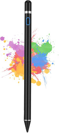 Stylus Pen for Touchscreen, DOGAIN iPad Pencil 1.5mm Fine Point Rechargeable, Tablet Pen for Drawing/Writing/Playing, Stylus Pen for iPad/iPad Air/Mini/Pro/Android/iPhone and Most Device(Black)