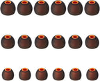Earbud Tips Soft Silicone Earbuds Replacement Tips Fit for in-Ear Headphones(Inner Hole from 3.8mm - 4.2mm Earphones) 9 Pairs S/M/L,Black/Orange