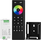 BTF-LIGHTING RF 2.4GHz Wireless Remote RC03RFB & C03RF Tuya Controller Kit 4 Zones Group Control PWM 5050SMD FCOB COB RGB (+ R G B) 4pin LED Strip DC5V DC12V DC24V