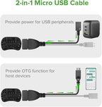 ANDTOBO 2-in-1 Micro USB (OTG Cable with Power) Adapter Replacement for Fire Stick 4K /Host Devices/PlayStation Classic etc- 2 Pack