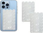 2024 Upgrade 2PCS Silicone Suction Cup Phone Case Adhesive Mount,Adhesive Grip, Sticky Suction Cup Phone Holder & Suction Phone case Holder TikTok & Selfies (Transparent, 3+16 Single Sided)