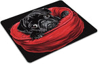 Square Mouse Pad Cartoon Black Bulldog-1,Gaming Mouse Pads for Desk,Soft Computer Waterproof Non-Slip Mouse Mat
