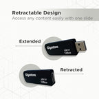 GIGASTONE 128GB Flash Drive (5 Pack) Z30 USB 3.2 Gen 1, 100MB/s Ultra Fast, Keychain Loop, Carbon Fiber Style, Push-Pull Design, Data Storage, Backup for PC/Mac/TV/Car, USB 2.0/3.0/3.1 Compatible
