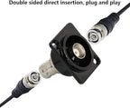 PENGLIN 2PCS BNC D Series Panel-Mount Connector, BNC Female to Female Adapter Bulkhead Connector, Coaxial Extension Coupler for Custom Communication & Surveillance Systems