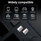 2 Pack TF Card 128GB with Adapter, High Speed Memory Card, UHS-I C10 A1 Memory TF Card for Tablet/Mobile Phone/Camera/Car Audio/Game Console (TF183 White Gray 128GB)