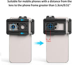 Kolertron Mobile Phone Microscope Lens, Universal with LED Ultraviolet lamp and CPL, Portable Digital Microscope Camera Accessory, Suitable for 90% iPhone/Android Phones (Note: Compatible)