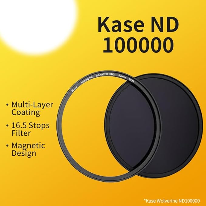 Kase Wolverine 95mm ND100000 16.5 Stop Magnetic Neutral Density Filters Incl Adapter