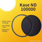 Kase Wolverine 95mm ND100000 16.5 Stop Magnetic Neutral Density Filters Incl Adapter