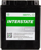Interstate Batteries YTX14AH-BS 12V 12Ah Powersports Battery 210CCA High-Performance AGM Rechargeable Replacement for Kawasaki, Polaris, Yamaha ATVs, UTVs, Snowmobiles, Motorcycles (CITX14AH-BS)