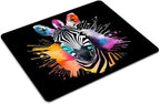 Square Mouse Pad Colorful Zebra-1,Gaming Mouse Pads for Desk,Soft Computer Waterproof Non-Slip Mouse Mat