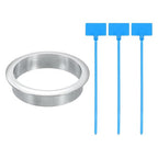 uxcell Desk Grommet, 2-3/4" (70mm) Zinc Alloy Cable Hole Cover Wire Cord Organizer with Marked Cable Ties for Home Office Desktop Wire, Silver Tone