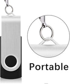 KEXIN 100 Pack 1GB USB Flash Drive Bulk Pack Thumb Drive Bundle USB Drives Jump Drive USB Stick 1 GB Swivel Design Memory Stick Black
