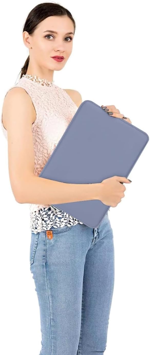 MOSISO Laptop Case 14 inch, 14 inch Laptop Sleeve Bag Compatible with HP Lenovo Dell ASUS Acer, HP Stream, Dell Latitude, Lenovo IdeaPad, Neoprene Computer Sleeve Bag with Small Case, Lavender Gray
