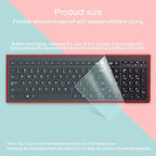Ultra Thin Desktop PC Silicone Clear Keyboard Cover Skin Protector for 104/107 Keys Standard Desktop Keyboard, Transparent with Black Border, Waterproof, Dust-Proof