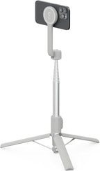ShiftCam SnapStand Max – Magnetic Selfie Stick & Tripod – Compact, Foldable & Extendable with Tilt Head and Magnetic Bluetooth Remote (Stone, SnapStand Max)