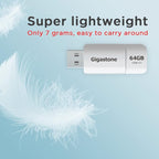 GIGASTONE 64GB Flash Drive (5 Pack) Z60 USB 3.2 Gen 1, 100MB/s Ultra Fast, Retractable Capless Slider Design, Data Storage, Backup for PC/Mac/TV/Car Audio, USB 2.0/3.0/3.1 Compatible