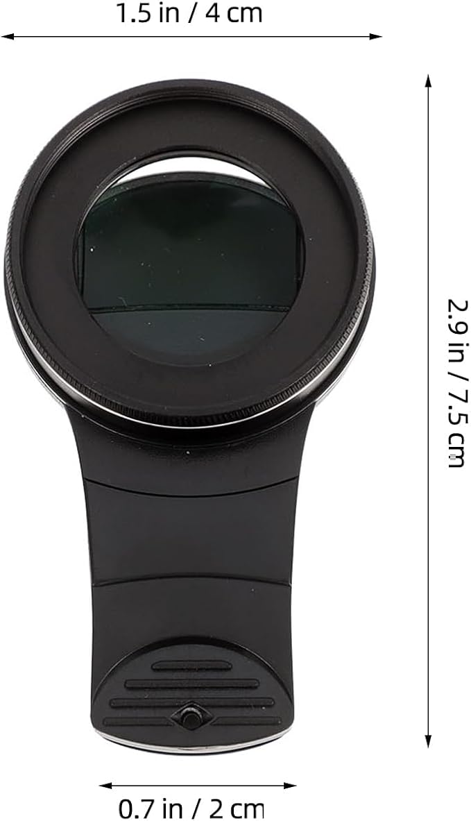 Phone Lens : 37mm 15X Macro Lens for Phone Camera Clip-on Magnifying for Close-up Photography (Black)