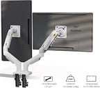 NB North Bayou Dual Monitor Desk Mount Stand Full Motion Swivel Computer Monitor Arm for Two Screens 17-27 Inch with 4.4~19.8lbs Load Capacity for Each Display F160-W