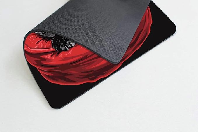 Square Mouse Pad Cartoon Black Bulldog-1,Gaming Mouse Pads for Desk,Soft Computer Waterproof Non-Slip Mouse Mat