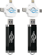 ThePhotoStick® Omni 128GB (2 Pack) - Photo & Video Backup and Transfer | Digital File Organizer | USB & Multiport Connection for Phones, Tablets and Computers | Portable Memory | External Storage