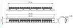 ICC CAT6 Feed-Through Patch Panel, 24 Port, 1U Rackmount, RJ45 Ethernet Patch Panel, No Punch Down, PoE++ and TAA Compliant, Black