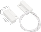 2Pcs Magnetic Reed Switch Wired Surface Mount Normally Closed NC Contact Sensor Alarm Magnetic Door Switch with 2 Wires, ABS, MC-38