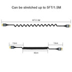 Twozoh Coiled HDMI Extender Cable - 4K UHD Support, 3D, 1080p, HDMI 2.0a/b/1.4a (Extend up to 1.5M/5FT)