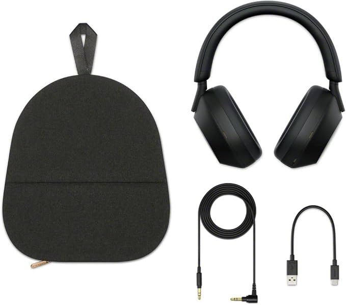 Sony WH-1000XM5 Premium Noise Canceling Headphones, Auto NC Optimizer, 30-Hour Battery, Alexa Voice Control, Black