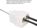Uvital RJ11 6P4C 1 Female to 2 Female Telephone Line Splitters, Telephone Landline Cable Connector and Separator(White,4 Pack)