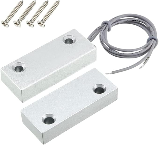 Home Security Wired Rolling Door Contact 0~100V/0.5Amp Magnetic Reed Switch MC-51 Alarm Sensor Magnetic Switch with 2 Wires for N.C. Applications