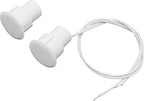 Recessed Wired Security Window Door Contact Sensor, Normally Open NO, Door Alarm Magnetic Reed Switch with 2 Wire, ABS White, RC-36