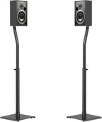 USX MOUNT Universal Speaker Stands, Height Adjustable Extend 30.0" to 39.1" for Satellite Speakers & Small Bookshelf Speakers up to 11 lbs Per Stand, 1 Pair Floor Stands for Sony Bose Polk JBL Yamaha