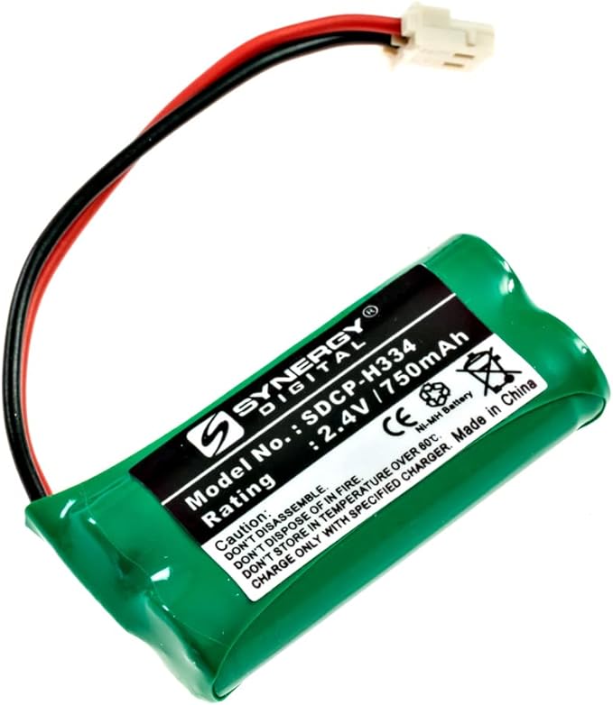 Synergy Digital Cordless Phone Batteries, Compatible with Vtech CS6919 Cordless Phone, (Ni-MH, 2.4V, 750 mAh), Combo-Pack Includes: 2 x SDCP-H334 Batteries