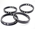 3-9/16"(90mm) Black Snap-in Knockout Insulating Bushing Grommets, Plastic Cable Hole Grommets for Wiring, Round Nylon Snap in Locking Electrical Wire Cord Hose Tubing Bushings Grommets, 4pcs