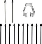 Pen Tips Replacement Compatible with Remarkable 2 Marker Plus Pencil, Pencil Nibs Compatible with Kindle Scribe Basic and Premium Pen (2 PCS Metal Tips, 10 PCS 2B Tips)