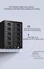 Syba 5 Bay Tool Less Tray Hot Swappable 2.5" 3.5" SATA III RAID HDD External USB 3.0 Enclosure Windows MacOS SY-ENC50118