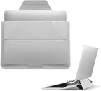 MOFT Laptop Carry Sleeve, 2-in-1 Laptop Bag & Stand for 13" MacBook Air/Pro & Dell/HP/Lenovo/Asus, Stylish Slim Computer Sleeve Bag with Expandable Storage for Computer Accessories, Misty Cove