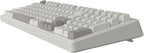 FIRSTBLOOD ONLY GAME. AK980 Wired Mechanical Keyboard, 101Keys Full Layout, Gasket Mount, Hot-Swappable USB Gaming Keyboard with Red Switches, Anti-Ghosting, Retro Grey-White