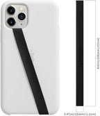 Sinjimoru Stretchable Silicone Phone Strap, Flexible and Elastic Grip Holder for iPhone & Android, Secure Phone Loops Finger Grip with Wireless Charging Support Sinji Loop Black