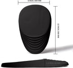 Black Ergonomic Mouse Pad Wrist Support, Mouse Pad with Wrist Rest, Memory Foam Massage Design & Non-Slip PU Base Cute MousePads for Pain Relief, Desk, Office, Home
