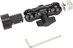 CAMVATE Mini Ball Head Mount Microphone Clamp with 5/8"-27 Male and Female Adapter - 3303