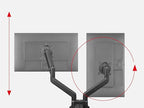 One For All Universal DM4210 Universal Monitor Mount Solid Dual Monitor arm100 x 100 Black